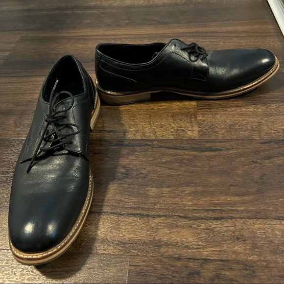 Ben Sherman black leather dress shoes men’s - Picture 3 of 5